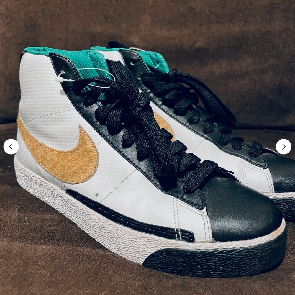 RARE Excellent Nike Blazer Premium High Tiger Woods Green Jacket 8 US 41 EU